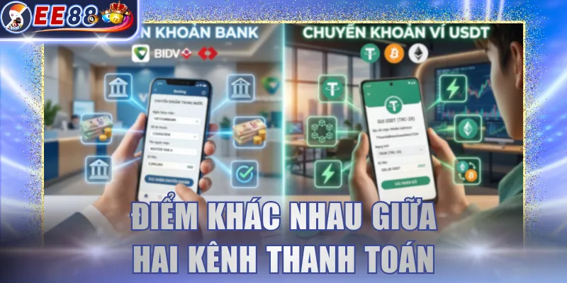 Điểm khác nhau giữa hai kênh thanh toán
